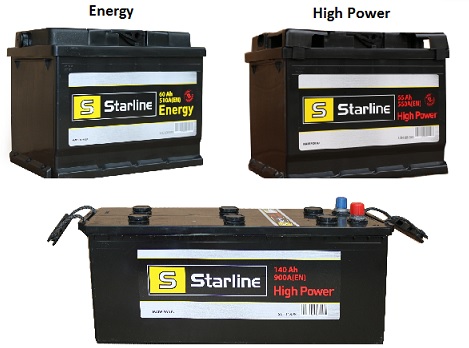 Аккумулятор Starline High Power 60Ah 540En левый + ДШВ: 242x175x190 (Starline) S BH 60L-540 - фото 