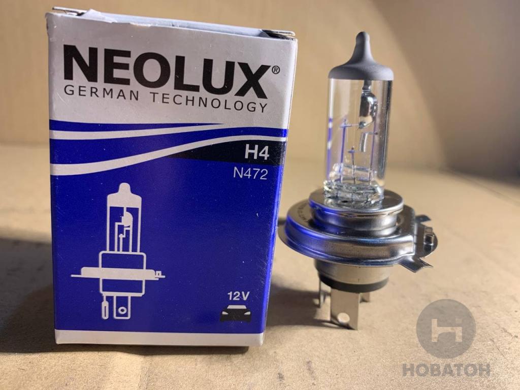Лампа фарная H4 12V 60/55W P43t (Neolux) - фото 