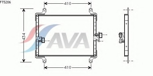Радиатор кондиционера [OE. 6455.T3] (AVA COOLING - фото 