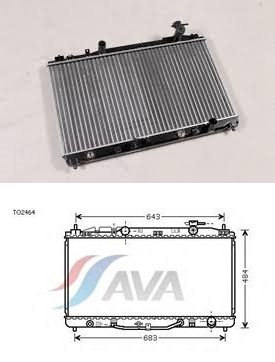 Радиатор охлаждения двигателя TOYOTA CAMRY (XV4) (07-) 2.4 i (AVA) - фото 