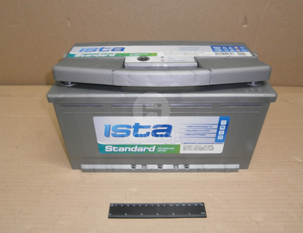 Акумулятор   90Ah-12v ISTA Standard зал. (352х175х190), L, EN 760 5237130 - фото 