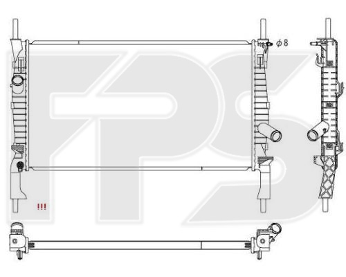 Радиатор охлаждения двигателя FORD_TRANSIT 06- AVA FP 28 A842-X - фото 
