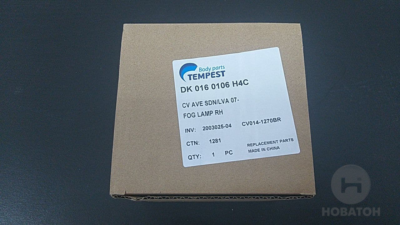 Фара противотуманная (противотуманка) правая CHEVROLET AVEO T250 06- (TEMPEST) 016 0106 H4C - фото 
