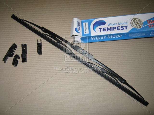 Щітка склоочисника 430мм. (З адаптерами) <Tempest> TEMPEST TPS-17 - фото 