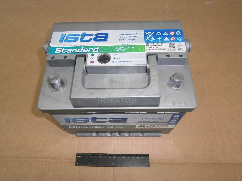Акумулятор 55А1-6СТ ISTA Standard зал. (242х175х190) - фото 0