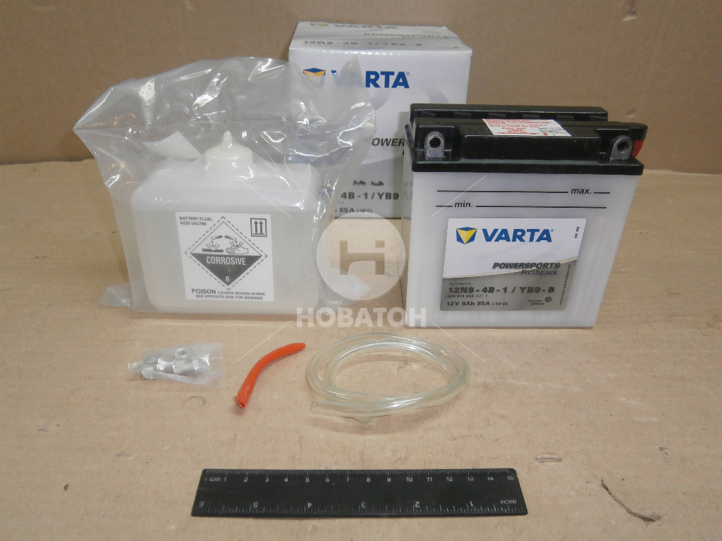Аккумулятор 9 Ah-12v VARTA FS FP (12N9-4B-1,YB9-B) (136x76x134),L,Y6,EN85 509 014 008 - фото 