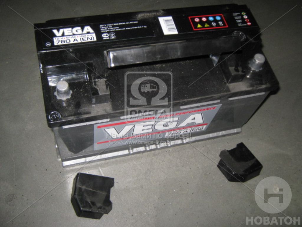 Аккумулятор   91А1-6СТ  VEGA HP зал. Евро (353х175х190) - фото 