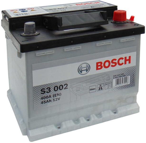Аккумулятор   45Ah-12v BOSCH (S3002) (207x175x190),R,EN400 !КАТ. -10% 0092S30020 - фото 