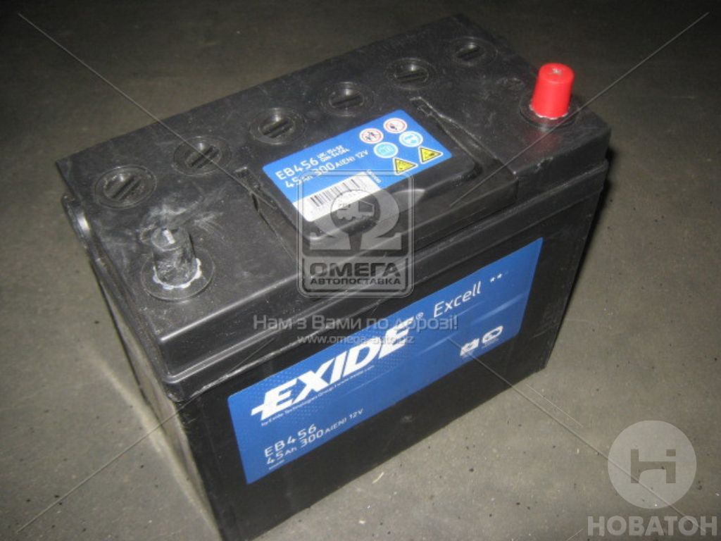 Аккумулятор   45Ah-12v Exide EXCELL(234х127х220),R,EN300 Азия тонк.клеммы - фото 0