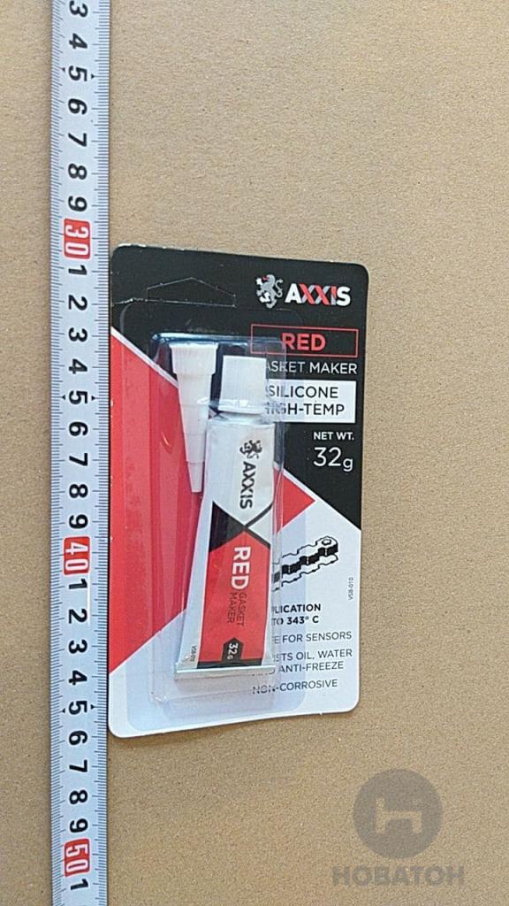 Герметик прокладок красный 32гр AXXIS - фото 