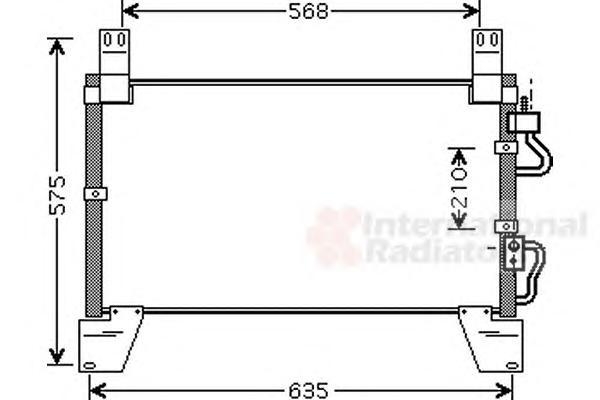 Радиатор кондиционера (конденсор) REXTON RJ290 29TDiC 02-02 (Van Wezel) VAN WEZEL 81005077 - фото 