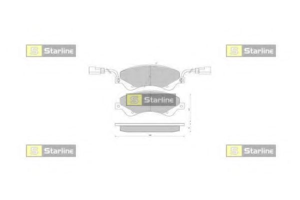 Колодки тормозные передние (дисковые) комплект (Starline) BD S849P - фото 