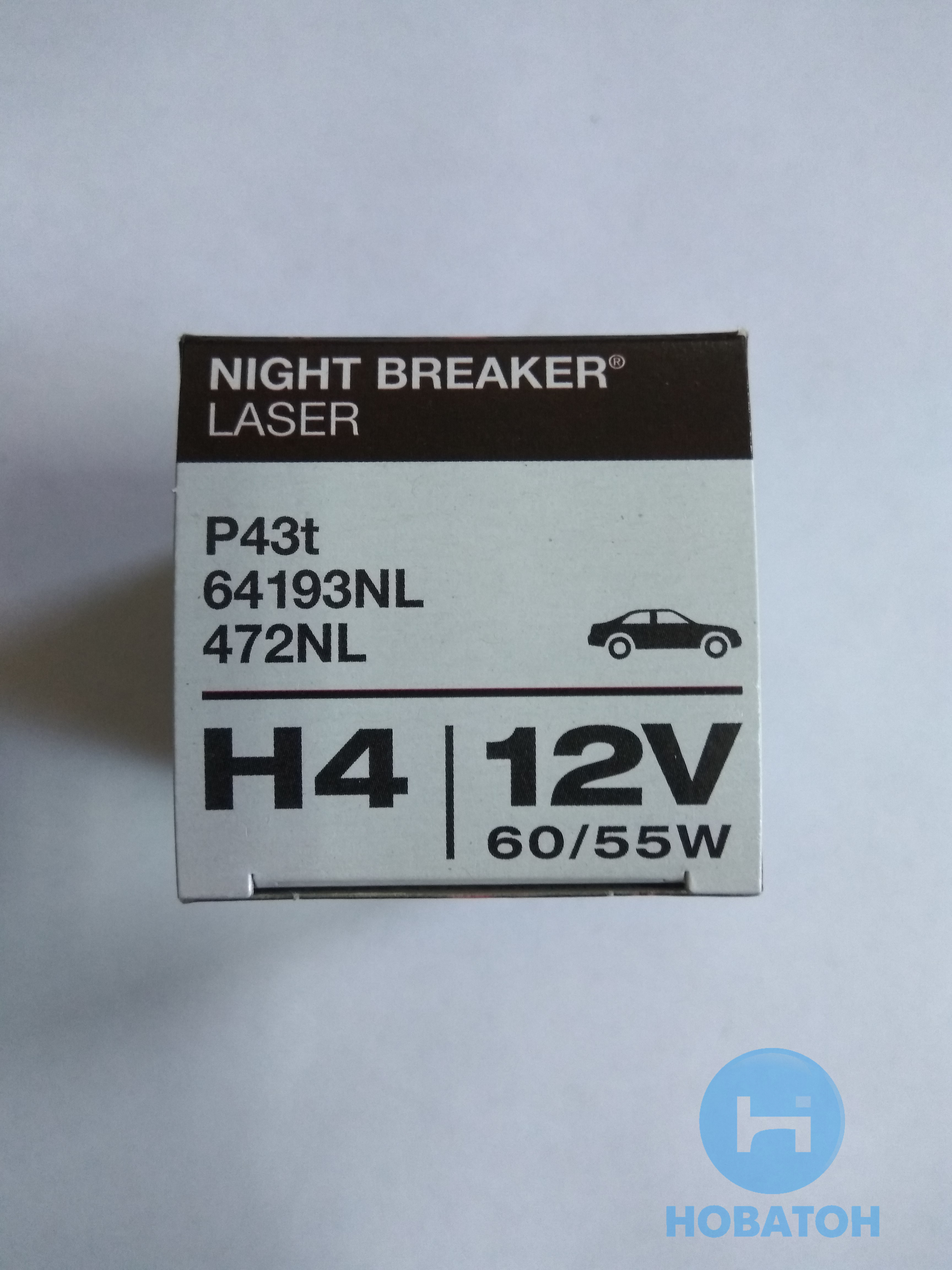 Лампа фарна H4 12v 60/55w P43t NIGHT BREAKER LASER (вир-во OSRAM) 64193NL - фото 2