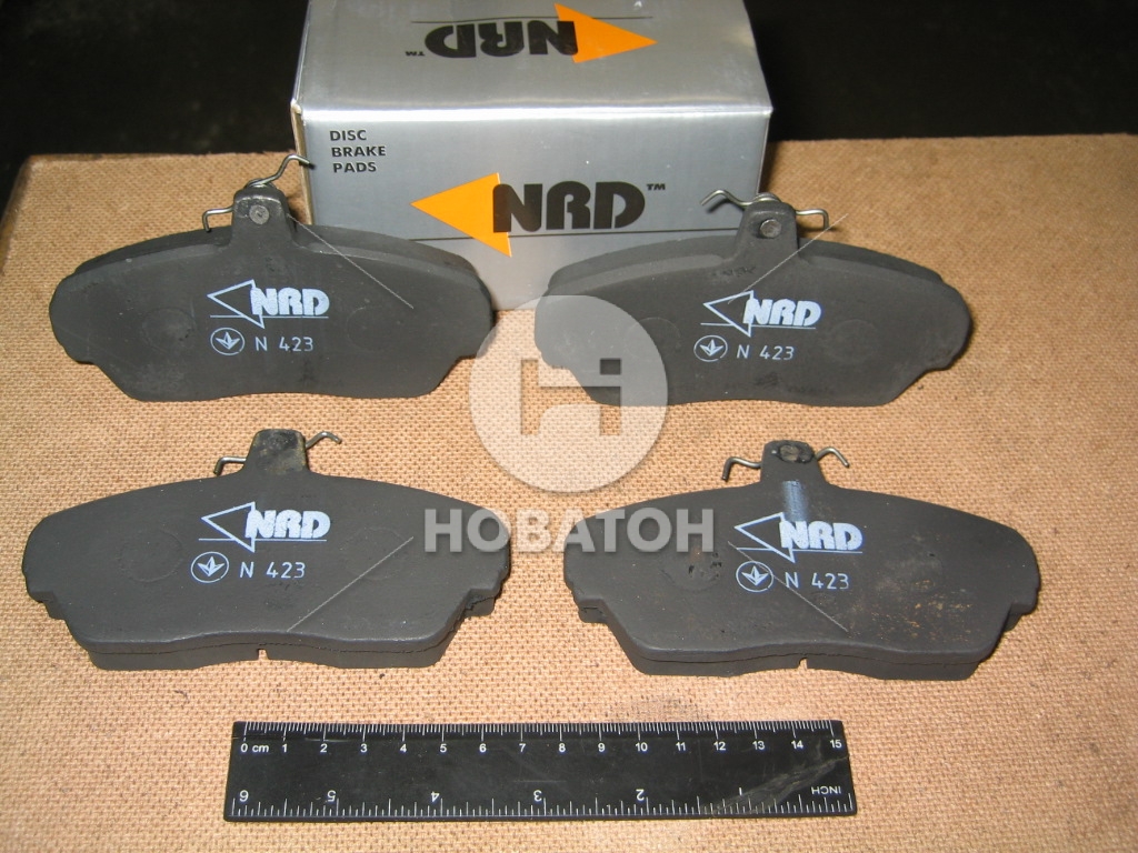 Колодки тормозные передние ГАЗ 3302 (комплект 4 штуки) (NRD) - фото 