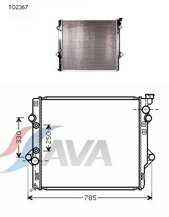 Радиатор охлаждения TOYOTA LANDCRUISER 4.0i (AVA) - фото 