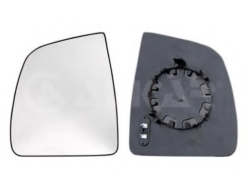 Вкладыш (стекло) зеркала левый, выпуклый, обогрев FIAT DOBLO [10-] [OE:71765471] (ALKAR) - фото 