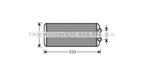 Радиатор отопителя (печки) (AVA COOLING) PE6312 - фото 