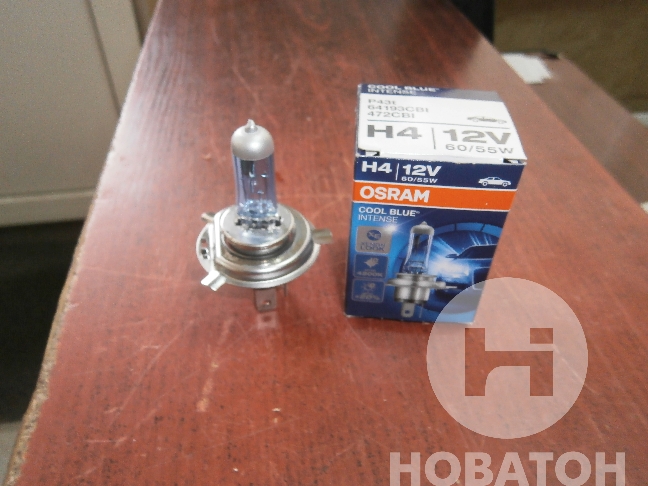 Лампа фарная H4 12V 60/55W P43t Cool Blue Intense (OSRAM) - фото 
