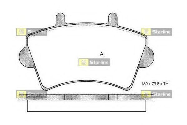 Колодки тормозные передние (дисковые) комплект (Starline) BDS201 - фото 