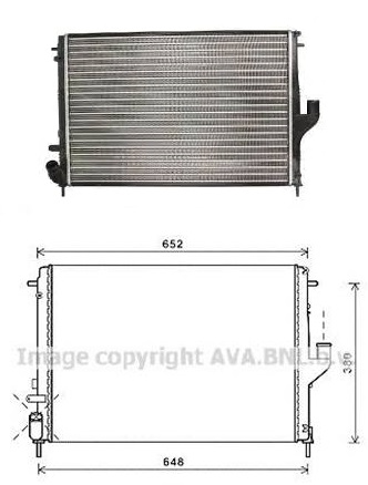 Радиатор охлаждения двигателя DACIA (AVA) - фото 