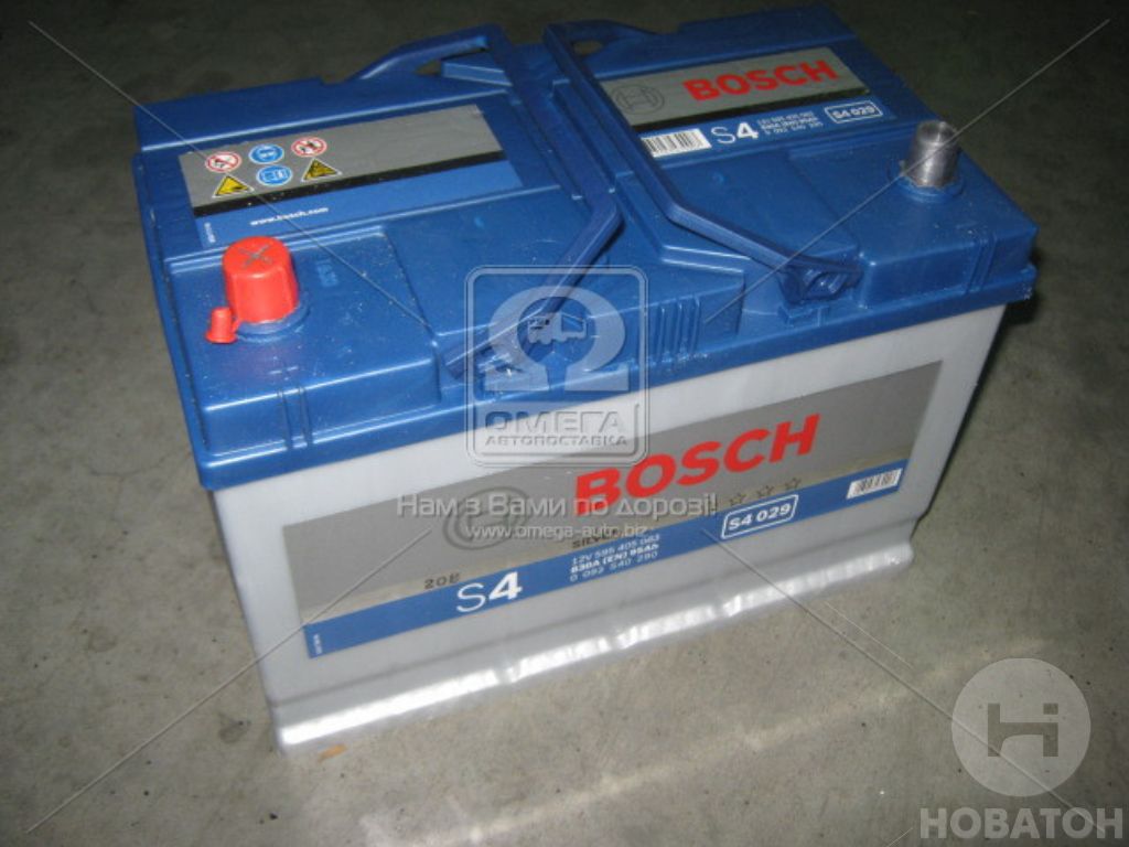 Аккумулятор   95Ah-12v BOSCH (S4029) (306x173x225),L,EN830(Азия) 0092S40290 - фото 