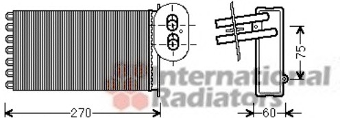 Радиатор отопителя TRANSPORTER T4 28i/25D 00(Van Wezel) - фото 
