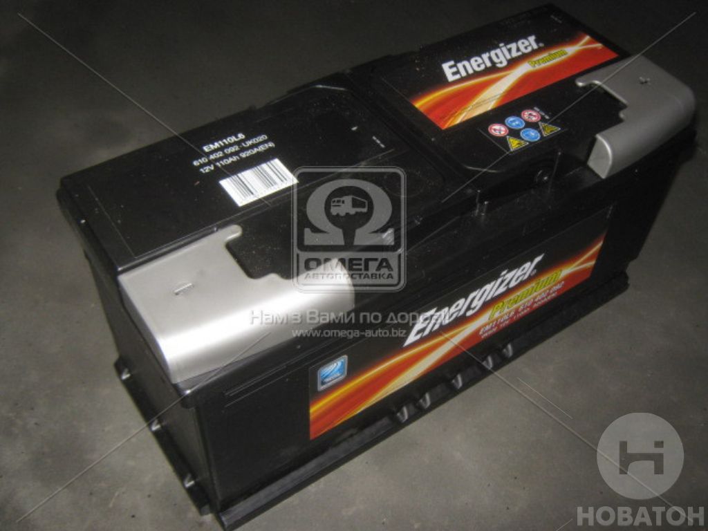 Акумулятор 110Ah-12v Energizer Prem. (393х175х190), R, EN920 - фото 0