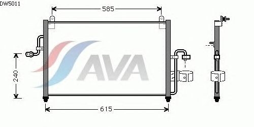 Радiатор кондицiонера AVA COOLING DW5011 - фото 