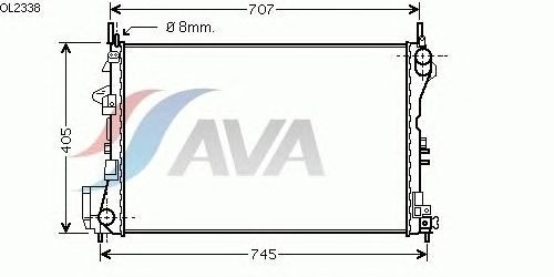 Радіатор VECTRA C/SIGNUM 16/18 02- (Ava) AVA COOLING OL2338 - фото 