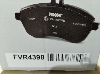 Колодки тормозные (дисковые) комплект (Ferodo) FERODO FVR4398 - фото 