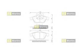 Колодки тормозные передние (дисковые) комплект (Starline) - фото 