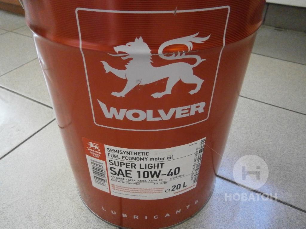Масло моторное Wolver Super Light SAE 10W-40 API SL/CF (Канистра 20 л) Made in Germany 7690 - фото 1