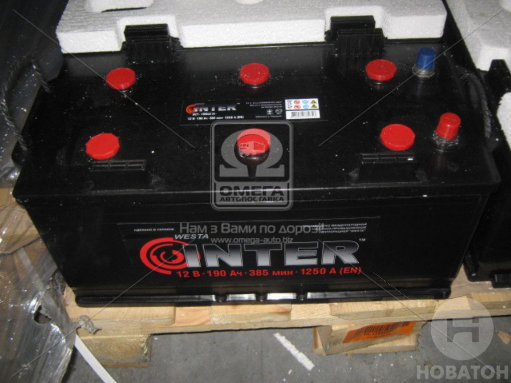 Аккумулятор  190АЗ(4)-6СТ  INTER (518х240х242), L, EN 1250 - фото 