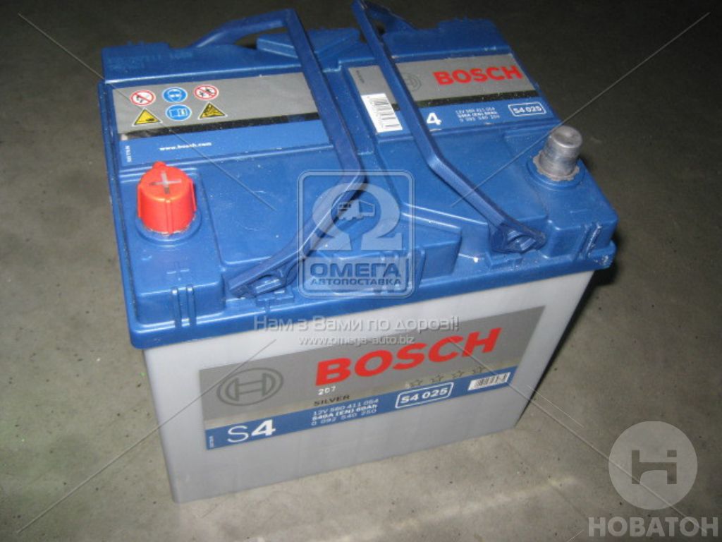 Аккумулятор   60Ah-12v BOSCH (S4025) (232x173x225),L,EN540 0092S40250 - фото 