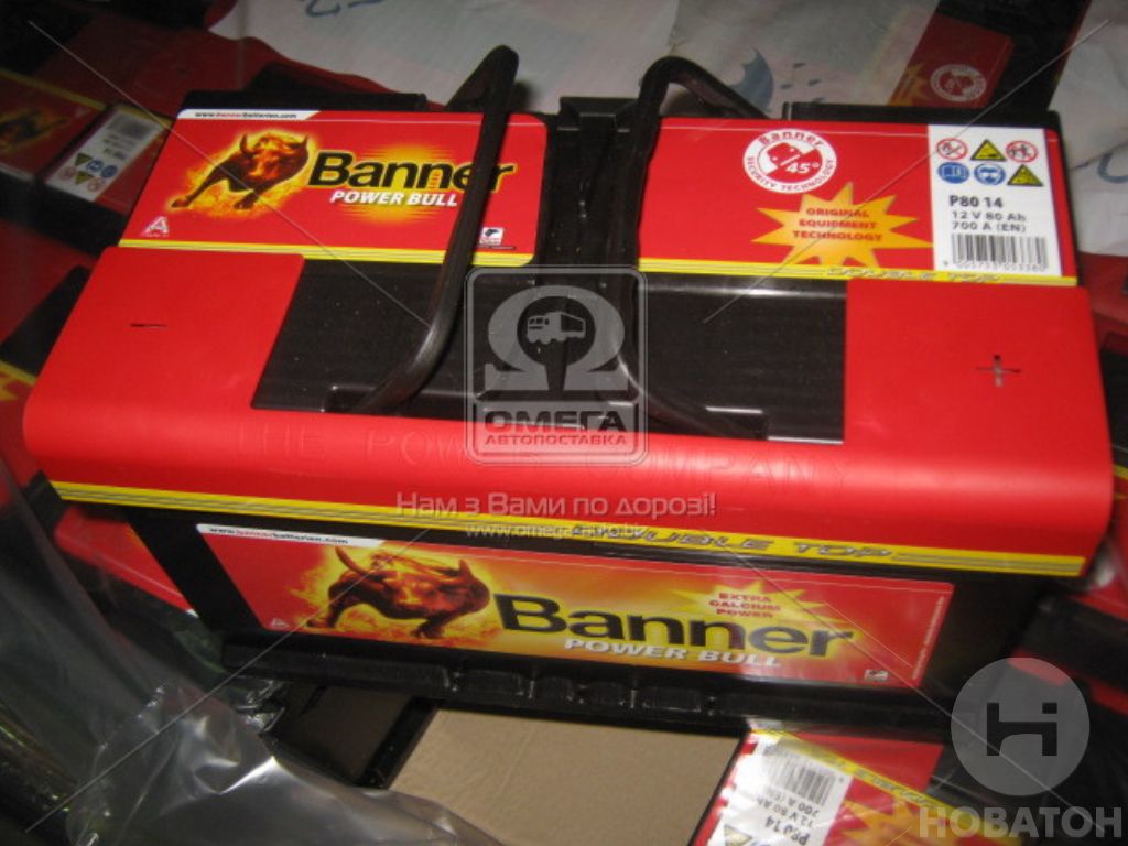 Акумулятор 80Ah-12v Banner Power Bull (315x175x175), R, EN 700 Banner GMBH 13580140101 - фото 