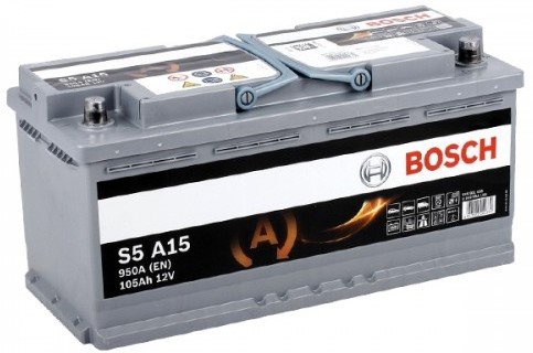 Аккумулятор BOSCH S5 AGM 105AH, EN 950 R+ 393X175X190 СИСТЕМА START-STOP - фото 0
