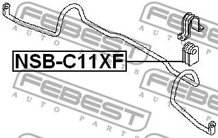 Втулка стабілізатора переднього (Вир-во FEBEST) Febest NSB-C11XF - фото 1