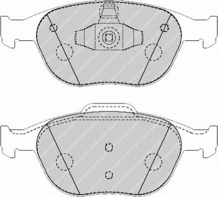 Гальмівні колодки, дискові (вир-во FERODO) FVR1568 - фото 