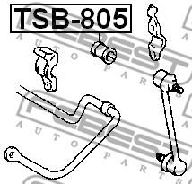 Втулка заднього стабілізатора (Вир-во FEBEST) Febest TSB-805 - фото 1