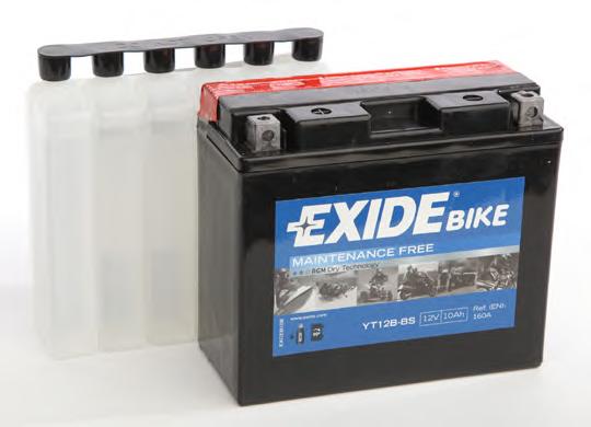 Аккумулятор   10Ah-12v Exide AGM (ET12B-BS) (150х70х130) L, EN160 !КАТ. -15% EXIDE ET12B-BS - фото 