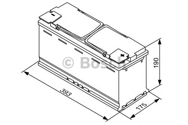 Акумулятор  105Ah-12v BOSCH AGM (S5A15) (394х175х190), R, EN 950 !КАТ-20% - фото 3