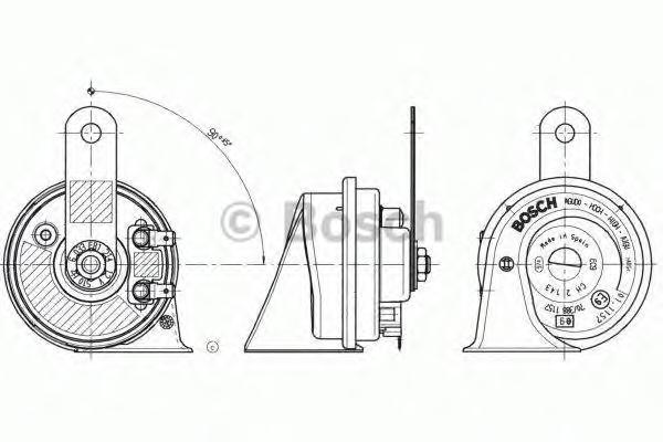 Сигнал (ви-во BOSCH) 6 033 FB1 214 - фото 1