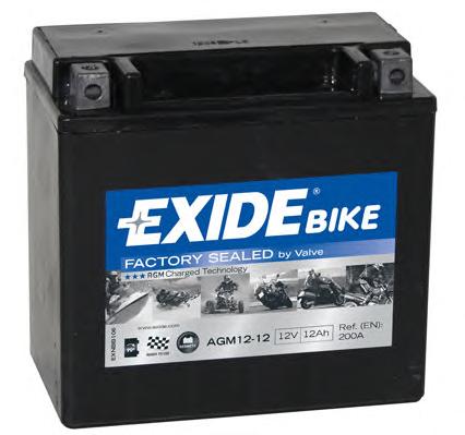 Акумулятор   12Ah-12v Exide AGM (150х87х145),L,EN200 EXIDE AGM12-12 - фото 