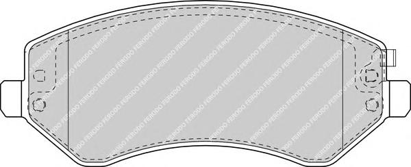 Гальмівні колодки, дискові (вир-во FERODO) FDB1576 - фото 1