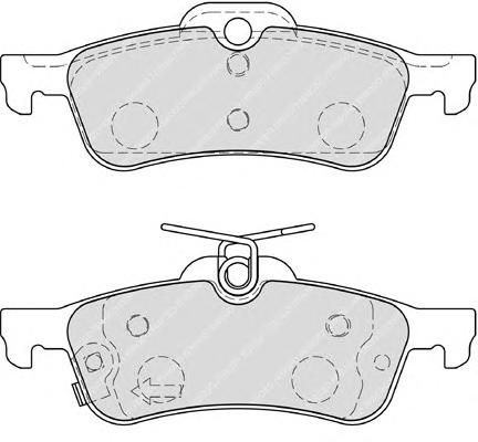 Колодки тормозные, дисковый тормоз, задние (компл.) FERODO FDB4041 - фото 