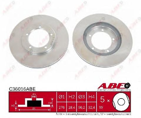 Гальмівний диск (ABE) C36016ABE - фото 
