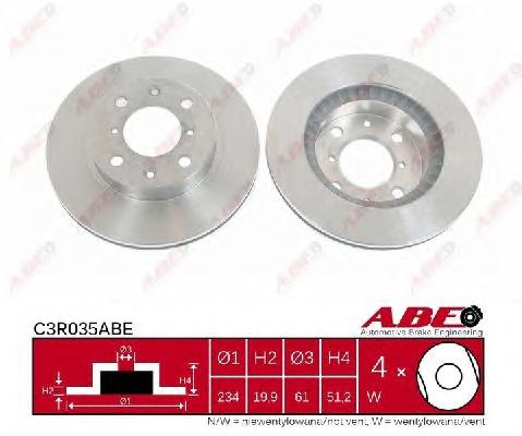 Тормозной диск ABE C3R035ABE - фото 