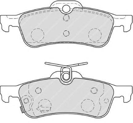 Колодки тормозные, дисковый тормоз, задние (компл.) FERODO FDB4041 - фото 1