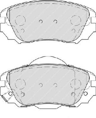 Комплект гальмівних колодок, дискове гальмо (вир-во FERODO) - фото 