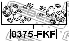 Ремкомплект супорта передн. HONDA CIVIC FD 4D 2006-2012 (вир-во FEBEST) - фото 